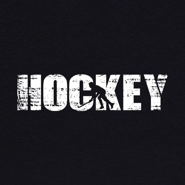 Distressed Look Hockey Gift For Hockey Players by OceanRadar